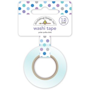 Crafts Doodlebug Washi Tape Swiss Dot Lilac Purple White Dots